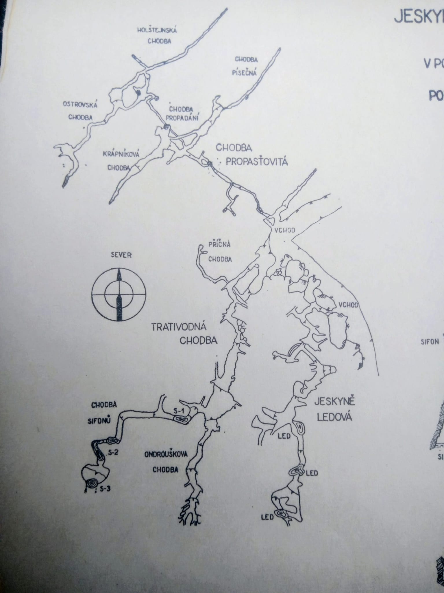 Mapa Diaklasové chodby