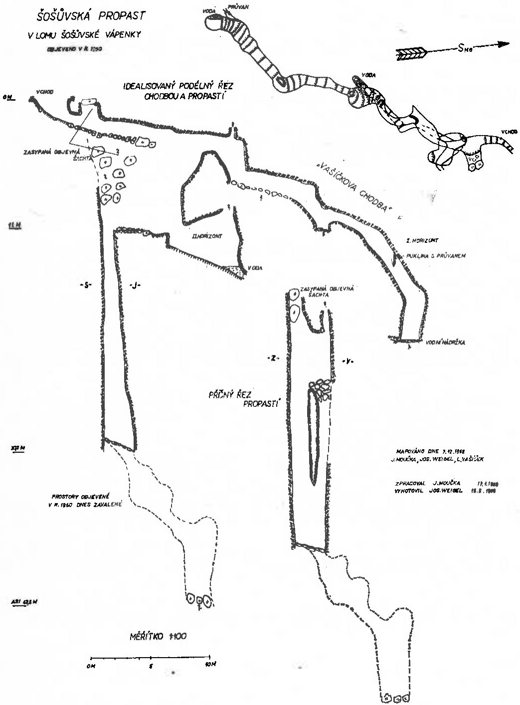 Mapa Šošůvské propasti